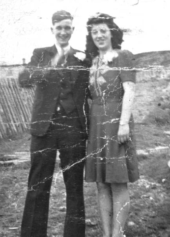 373: Tom Spurvey and Carmel Carroll. [courtesy of Betty (Carroll) Spurvey]  - Carmel daughter of William Carroll &amp;amp; Ellen Norman, married Howard Sampson; Tom brother-in-law to Elizabeth Carroll